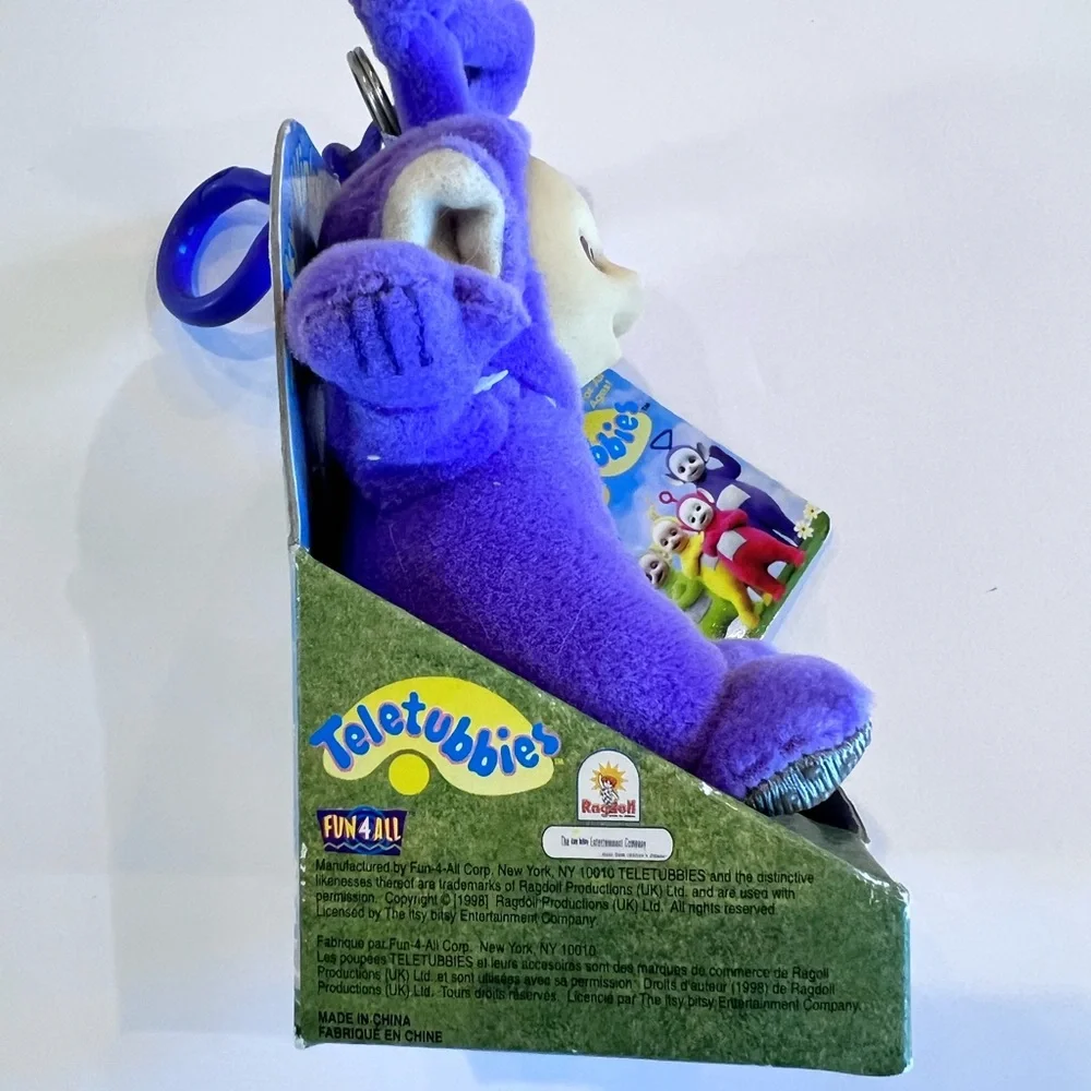 Tinky Winky Purple Teletubbies clip on vintage collectible original packaging